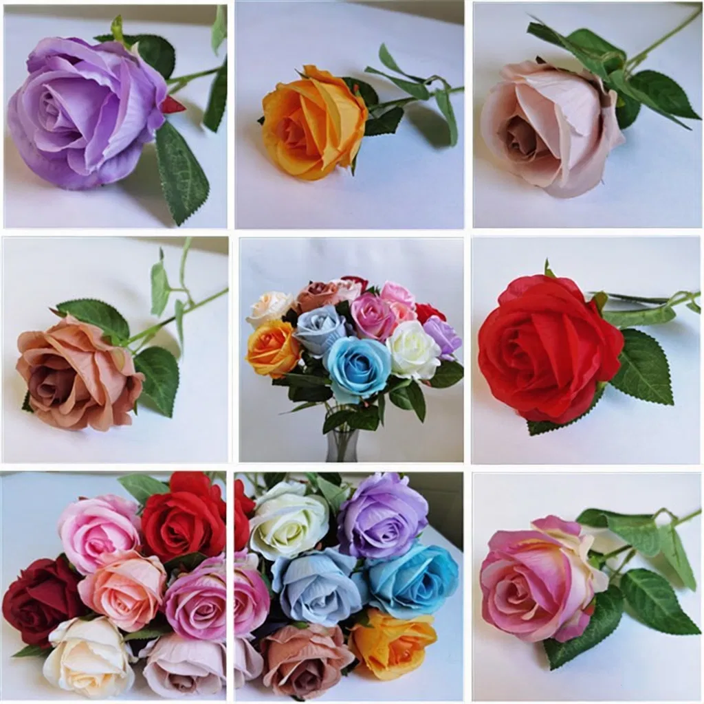 3D Wedding Decor Roll up Fabric Artificial Rose Flower Wall Backdrop