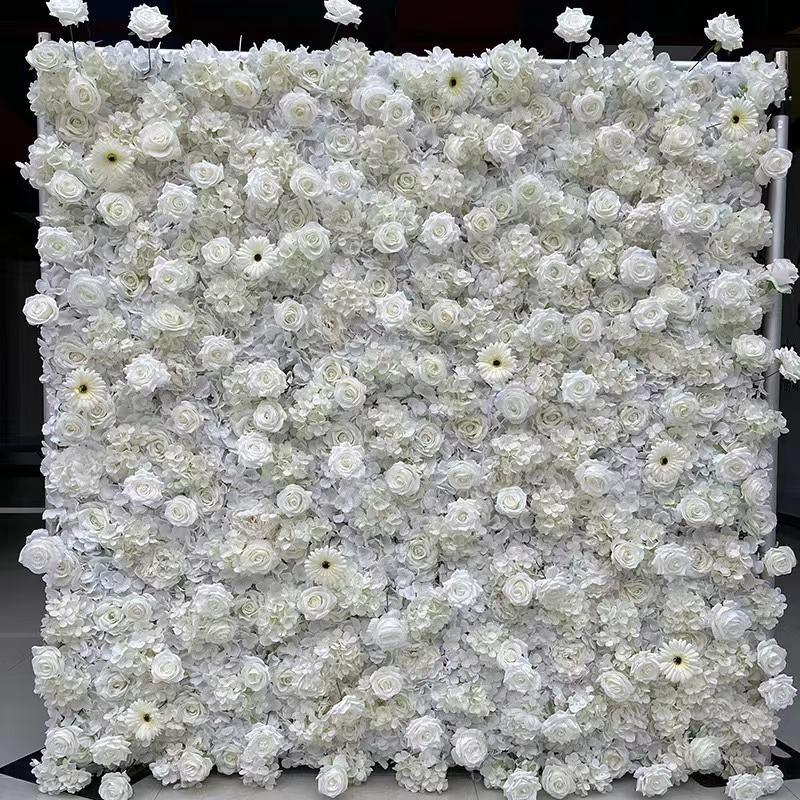 Luxury Pink Artificial Rose Flower Floral Wall Decor New Party Stage Backdrop