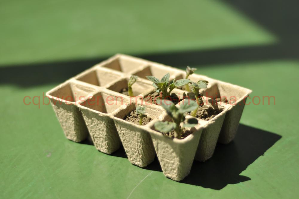 Seedlings Growing Paper Pot Trays 3X4 Cups Pulp Nursery Pots