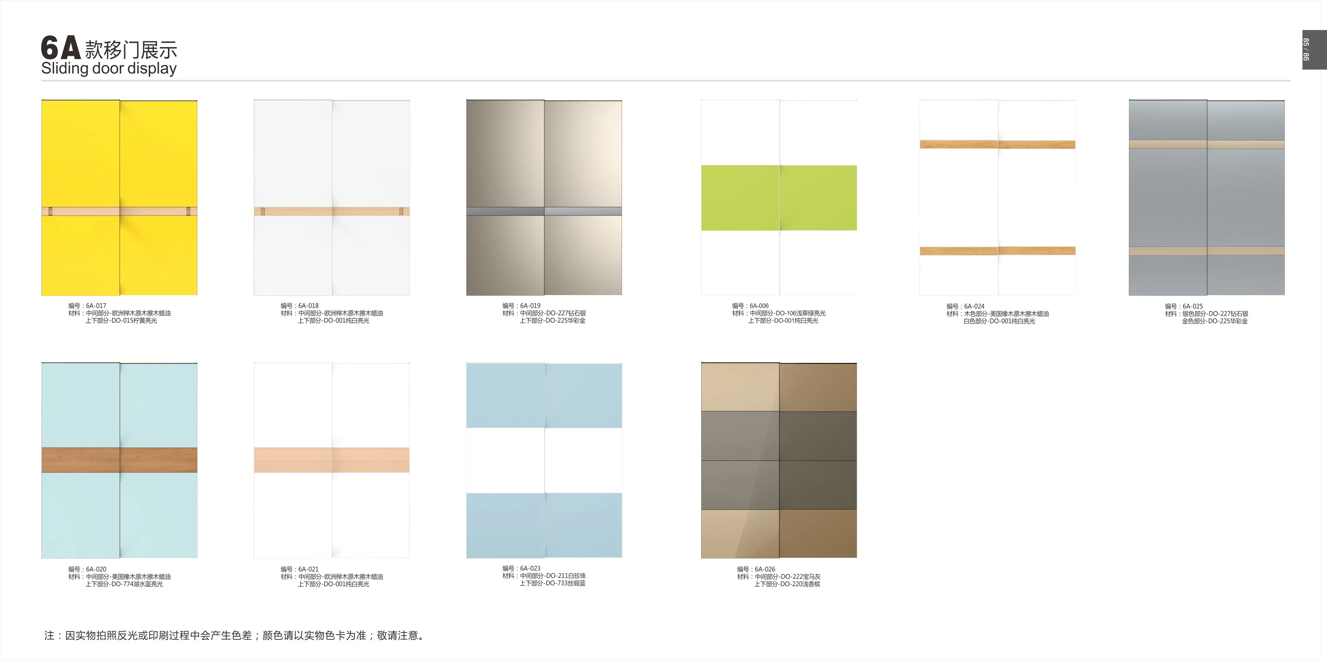 Br-Sc004 Modern Design Sliding Door for Customized Wardrobe