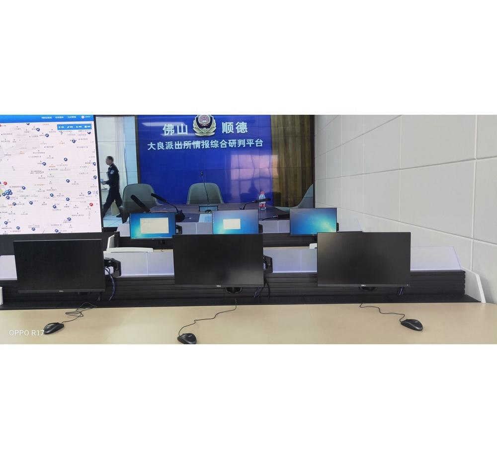 High-End LED Financial Command Center Monitoring Console