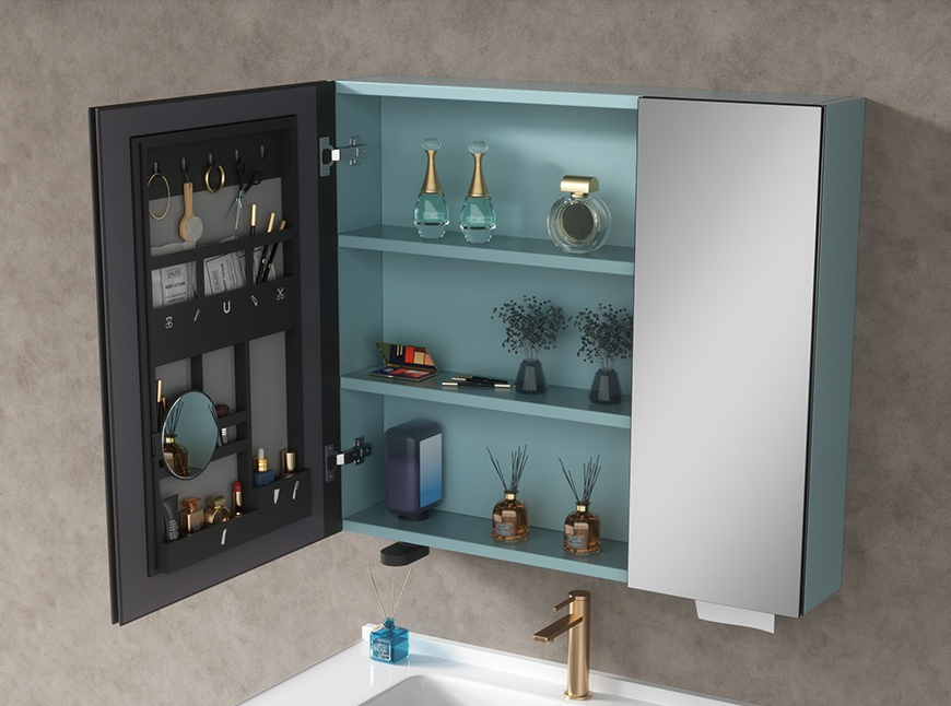 Ss6074 Bathroom Vanity Unit with LED Lighted Mirror Cabinet