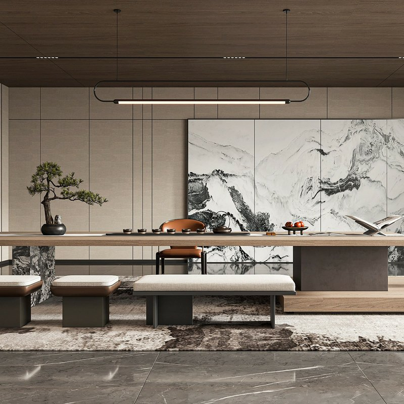 Modern Glass Door Built-in Bookshelf with LED Lighting Decorative Wooden Furniture Home Living Room Tall Large Storage Display Bookcase for Office, Hotel