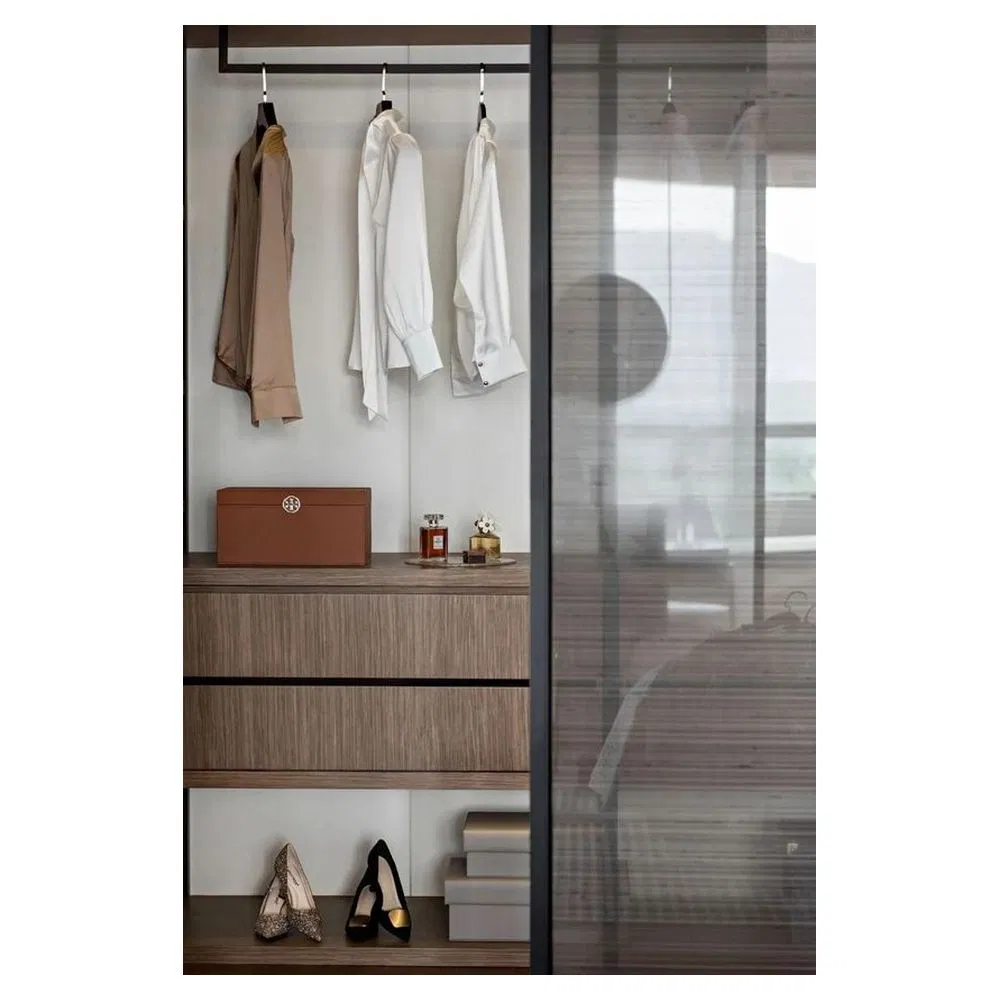 Prima Factory Customized Walk in Closet Sliding Wardrobe Door Hardware Modern Designcloset