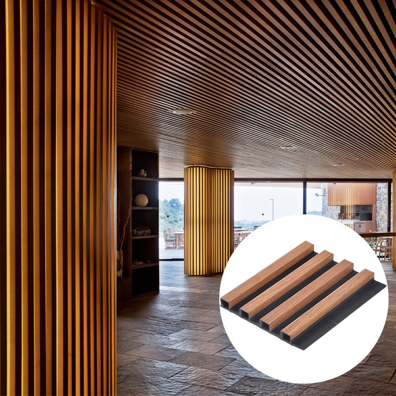 Factory Water Proof Wood Plastic Fluted WPC Wall Paneling for Interior Decoration