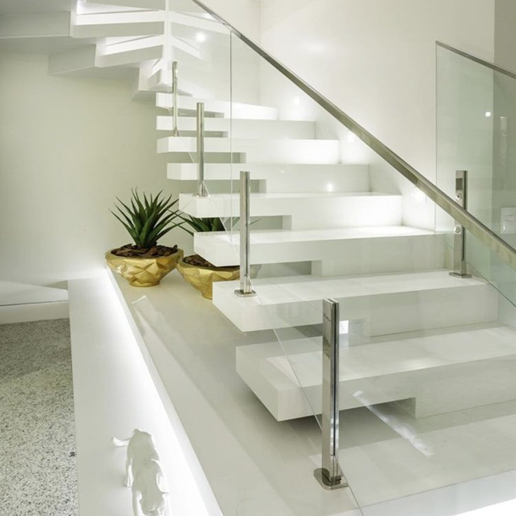Wood Stainless Steel Glass Balustrade Baluster Handrail Staircase Balcony Railing