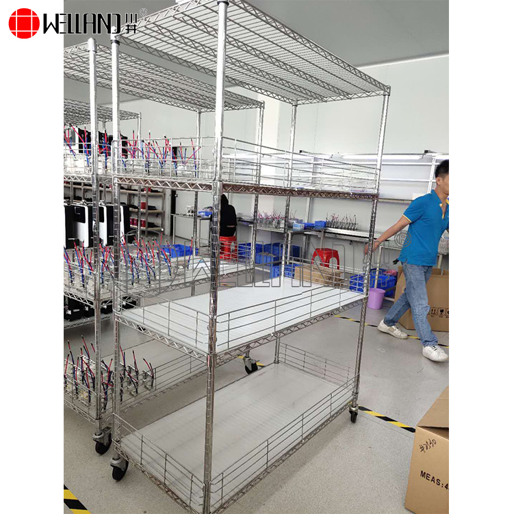 Industrial Racks Heavy Duty Storage 5 Tiers Wire Shelving System Steel Garage Tools Rack