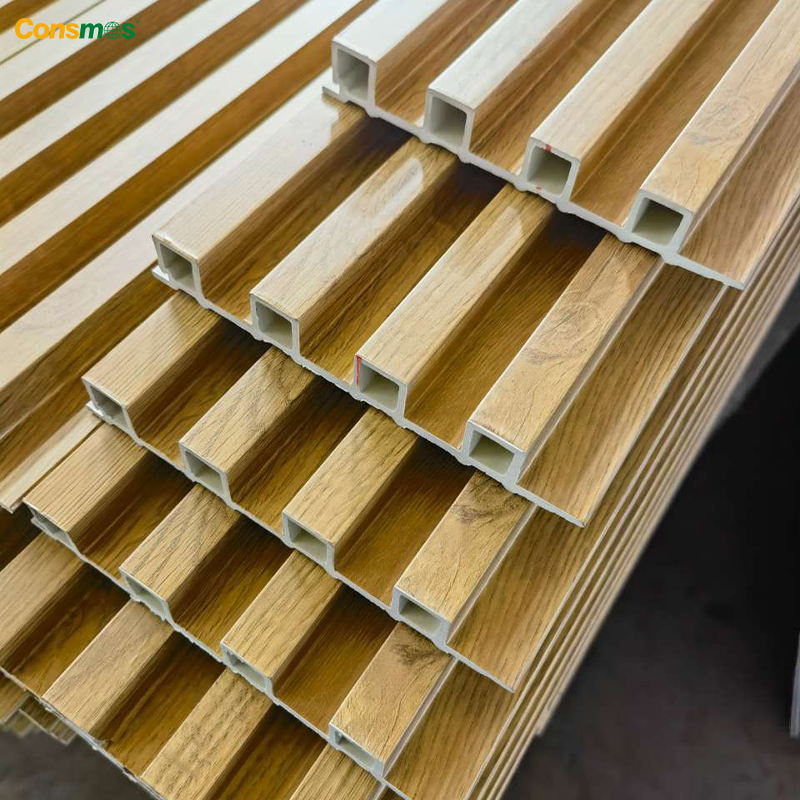 Cheap Interior Acoustic Wood WPC Fluted Wall Panels PVC Wall Paneling