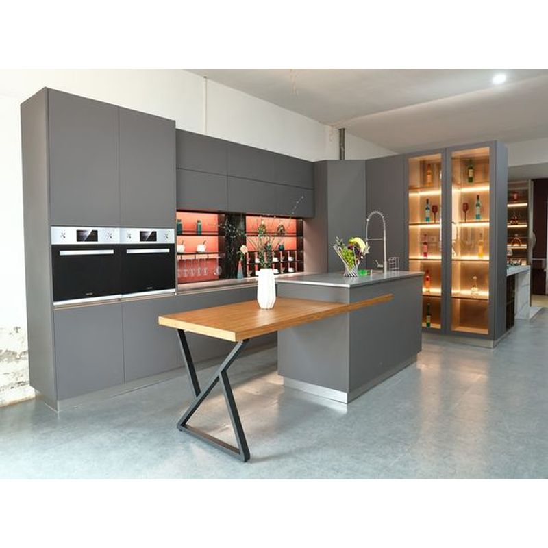 Kitchen Cabinet Beautiful MDF Board Solid Wood Chic Shaker Style Kitchen Cabinet