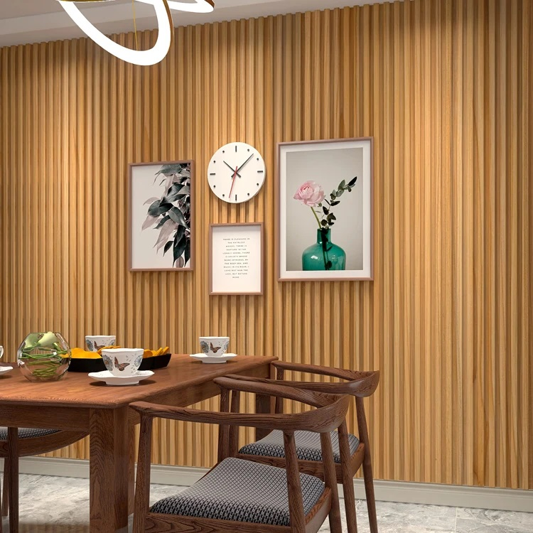 Luxury Wood Grain Moisture-Proof Wall Paneling for Interiors