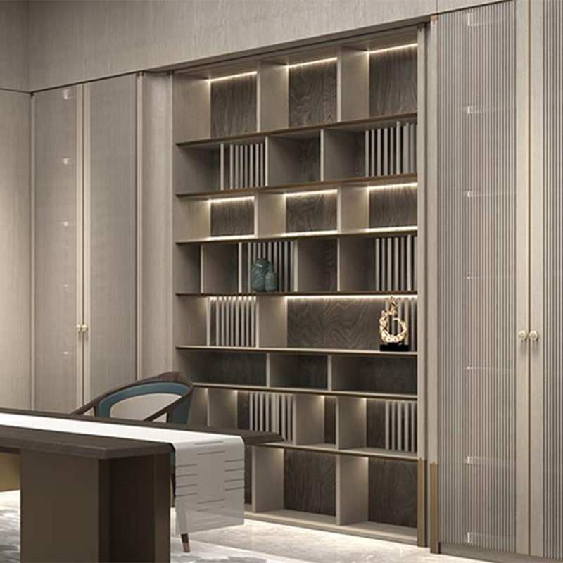 Contemporary Chinese Wooden Walk-in Wardrobe for Efficient Storage