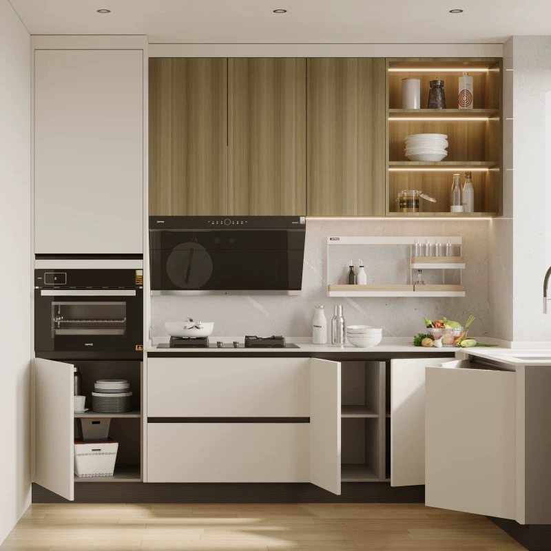 Classic Shaker Style Solid Wood Kitchen Cabinets for Modern Homes