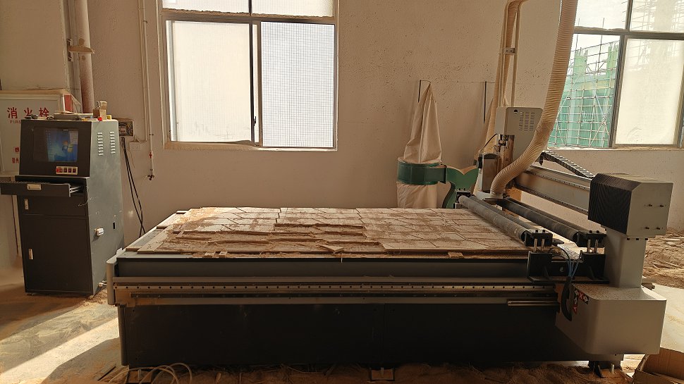 CNC Sawing Machine at Arico Home Foshan furniture factory