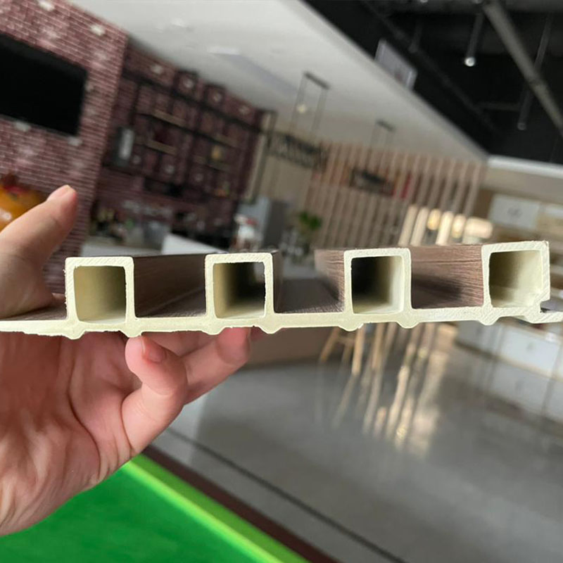 Interior Decoration Wood Design Indoor WPC Slat 3D Laminated Fluted Wall Paneling