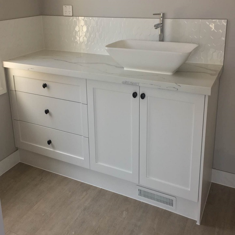 Modern Style PVC Wrapped Thermofoil Kitchen Furniture Modular Shaker Cabinets