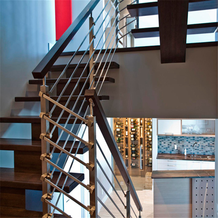 Modern Metal Wood Stainless Steel Glass Balustrade Baluster Handrail Staircase Railing