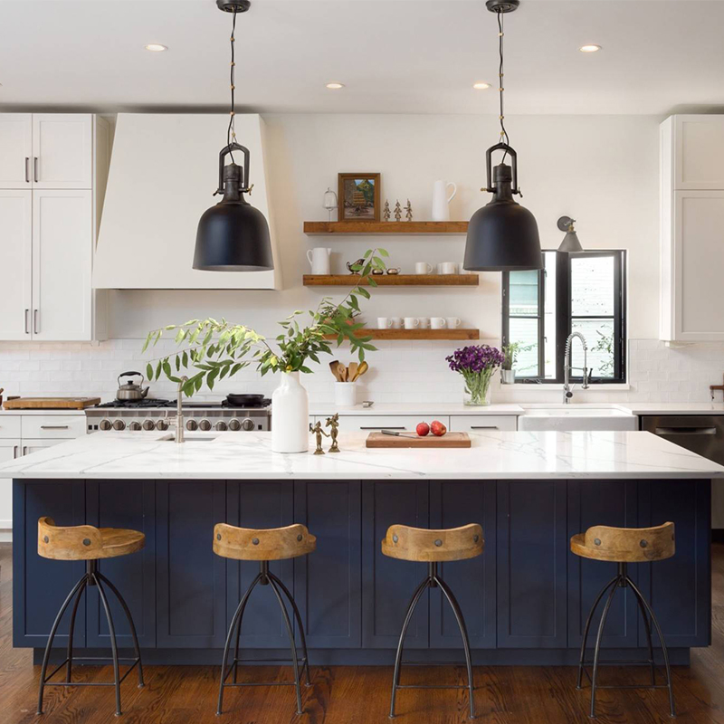 Customized Kitchen Shaker Style Modern Kitchen Cabinet Lacquer Finish