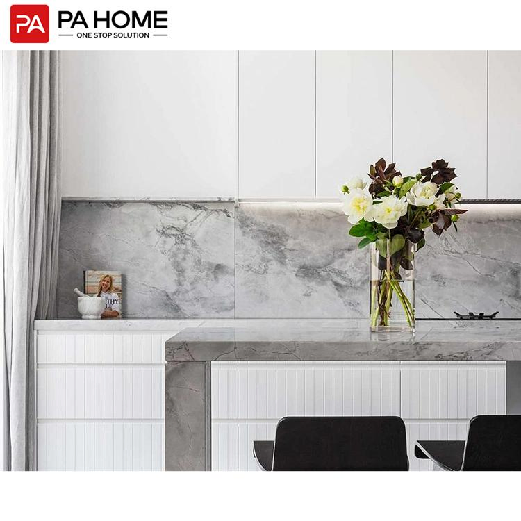 Cheap Price Japanese Style Modular Black Kitchen with Kitchen Island