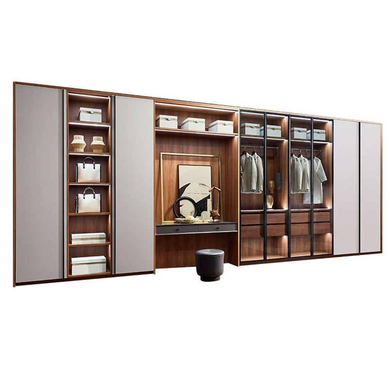 High Glossy Furniture Closet Cabinet Sliding Mirror Wardrobe Doors