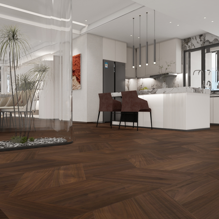 Multi-Color Engineered Oak Hardwood Flooring Modern Design Click Installation for Living Room White Oak Wood Laminates