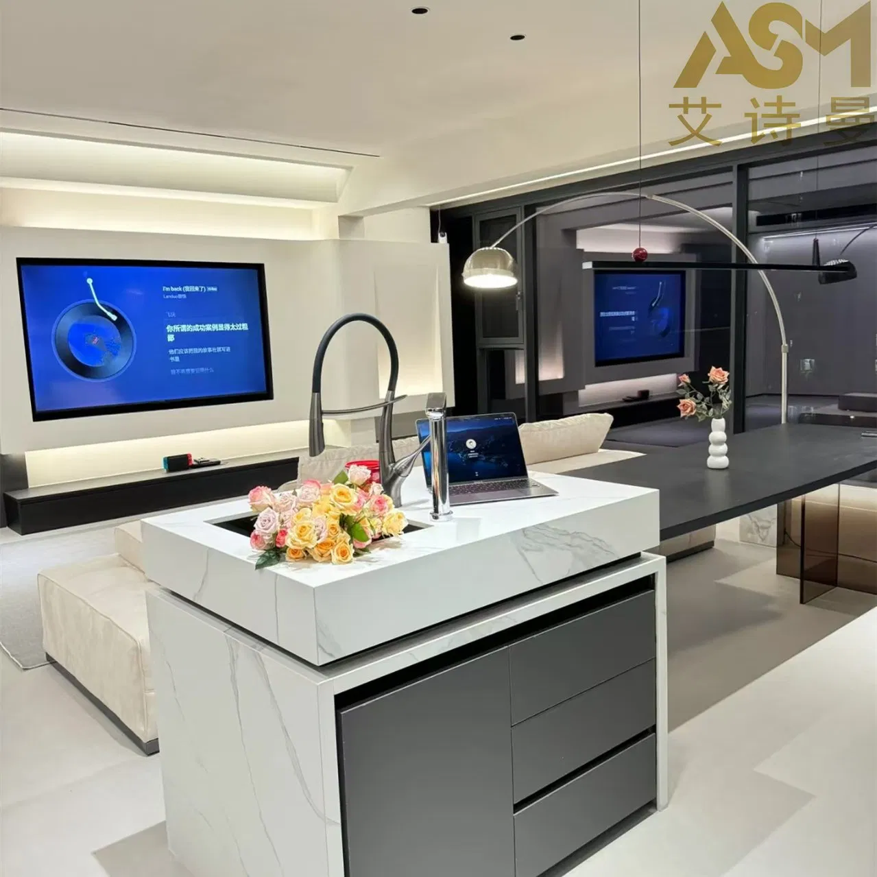 Whole House Customization Modern Built-in Wooden Cabinetry Cupboard Set Furniture Modular Kitchen Cabinets White Oak Simple Modern Shaker Style Kitchen Cabinets