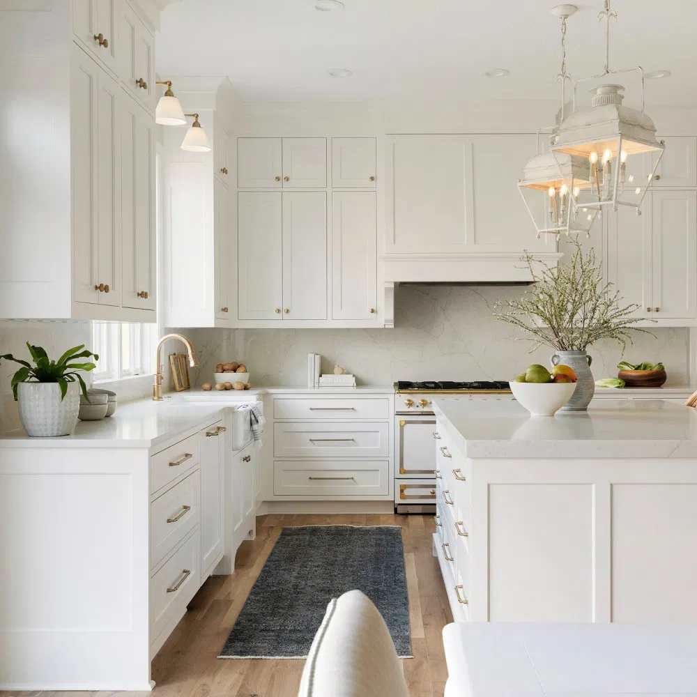 PVC Door Panel European Wooden Furniture Luxury Kitchen Island