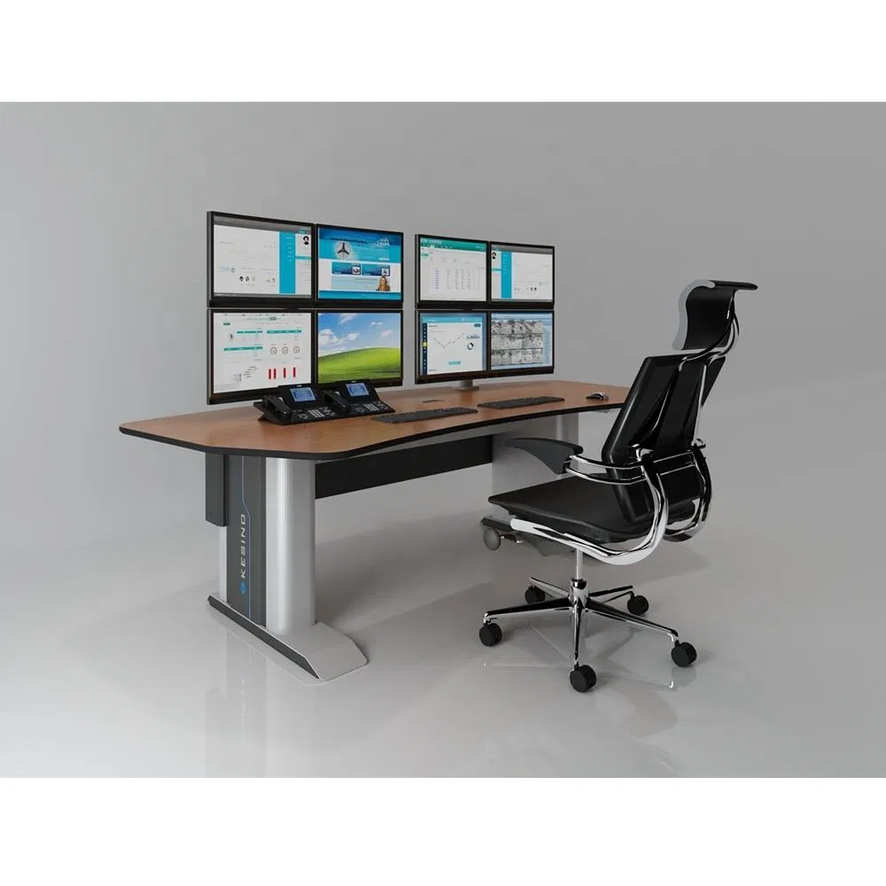 High-End Network Operation Security Command Center Monitors Employee Workstation Console