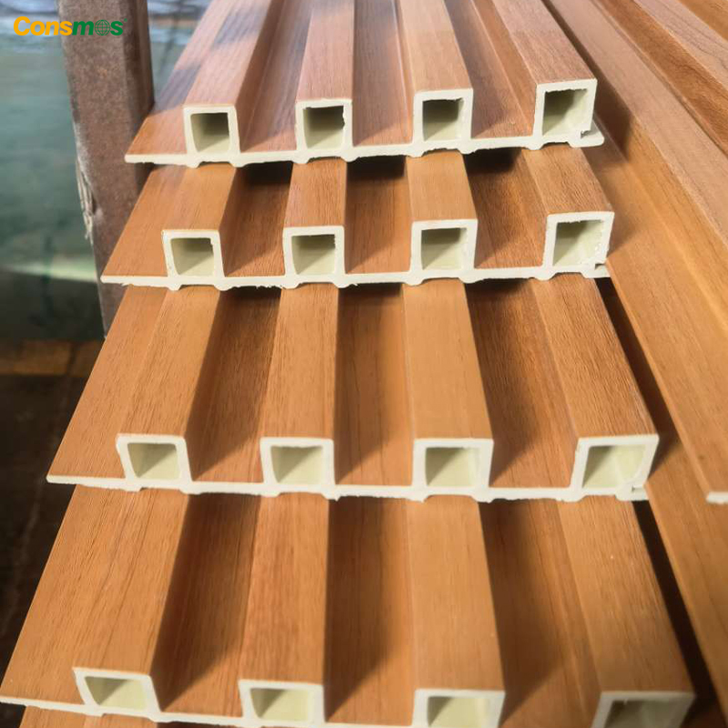 Cheap Interior Acoustic Wood WPC Fluted Wall Panels PVC Wall Paneling