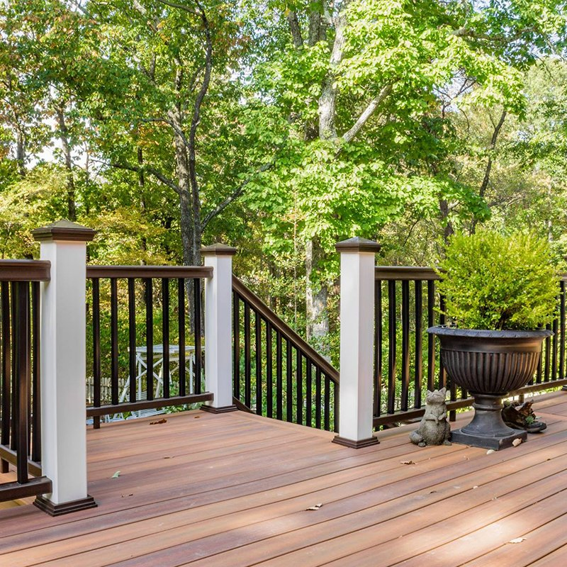 Factory Supply Eco-Friendly Anti-Fade Anti-UV Waterproof Wood Plastic Composite Stair Case Railings Exterior Railing