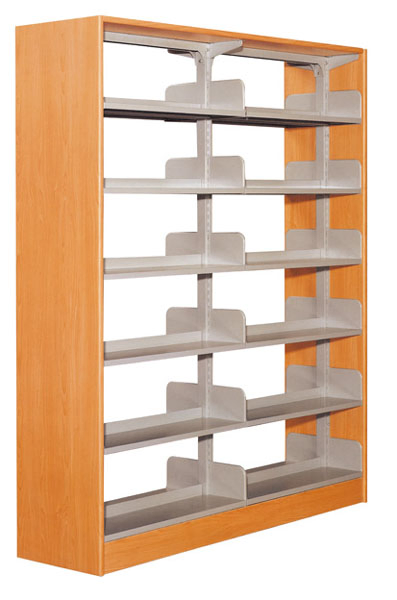 Library Steel Bookshelf Wooden Book Rack (ST-23)