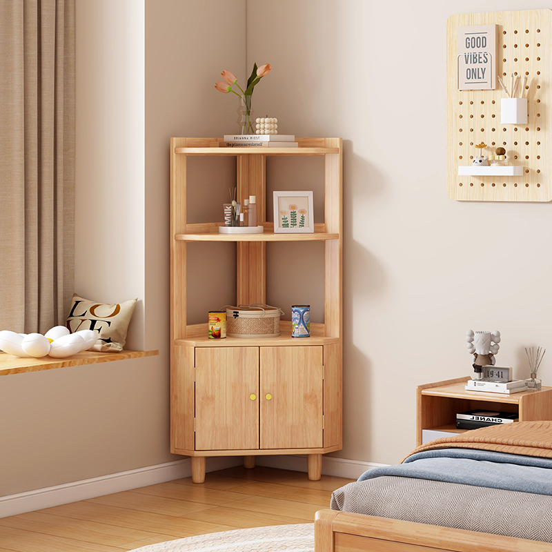 3-4 Tier Triangle Bookshelf for Small Apartment Storage