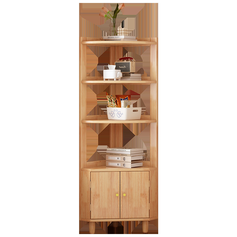 3-4 Tier Triangle Bookshelf for Small Apartment Storage