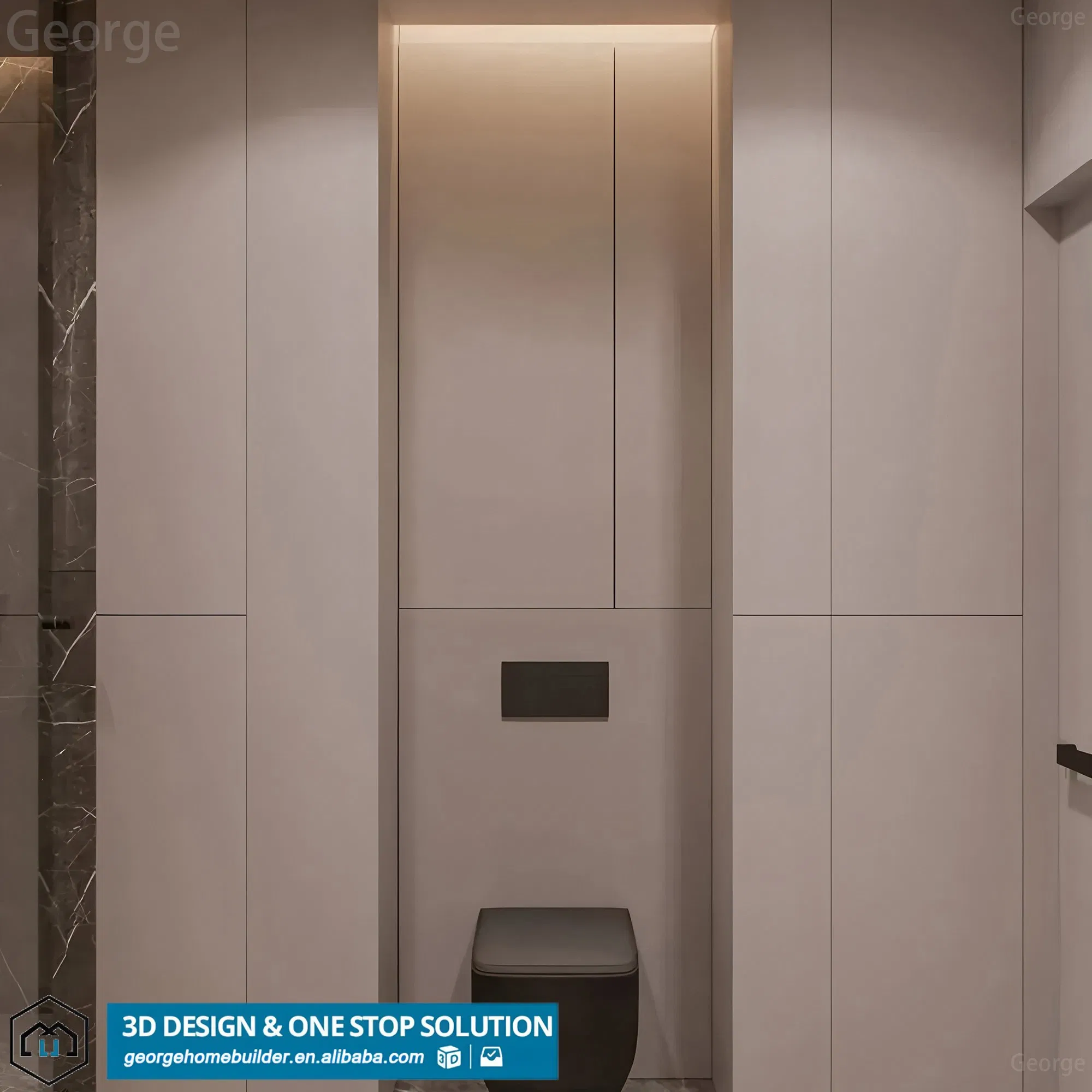 Contemporary Wall Hung Vanity Unit with Elegant Round Basin Oval Mirror Custom Solid Wood Carcase Bathroom Cabinet for Home Use