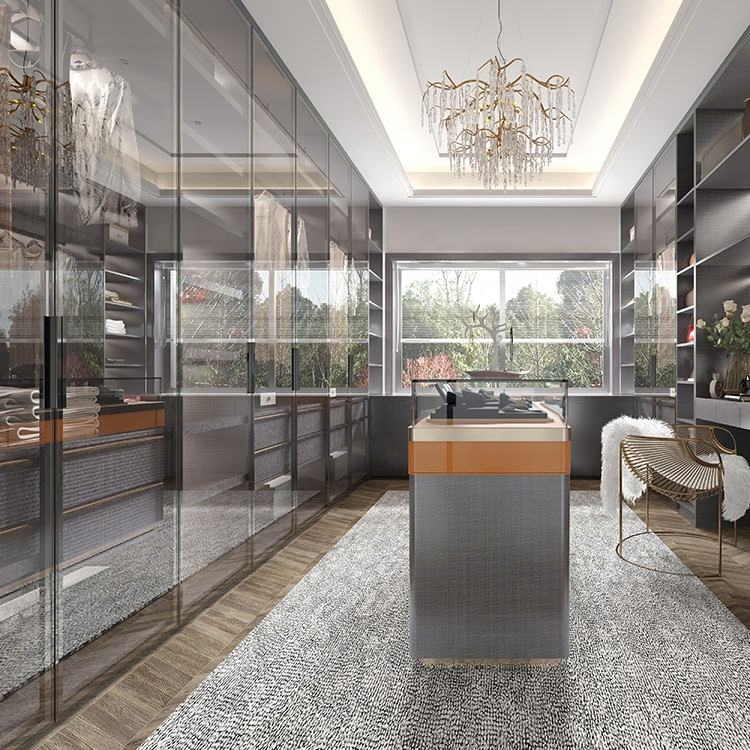 Bedroom Wardrobes Metal Bedroom Furniture Clothes Storage System Sliding Door Wardrobe Closet