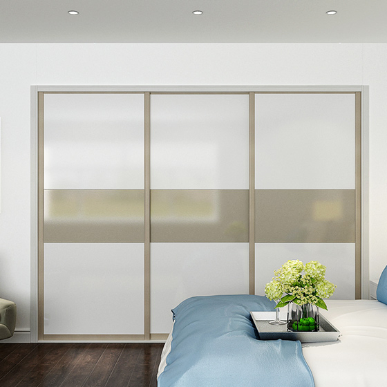 Glossy Lacquer 3 Doors Sliding Cherry Walk in Closet Armoire Custom Made Wardrobe with Drawers Solid Wood Modern Armoire