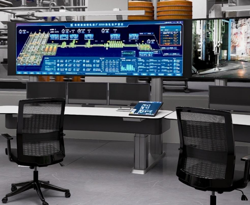 Custom High-End Personalized Lifting Computer Desk Multimedia Furniture Data Center Resources Central Control Room Console