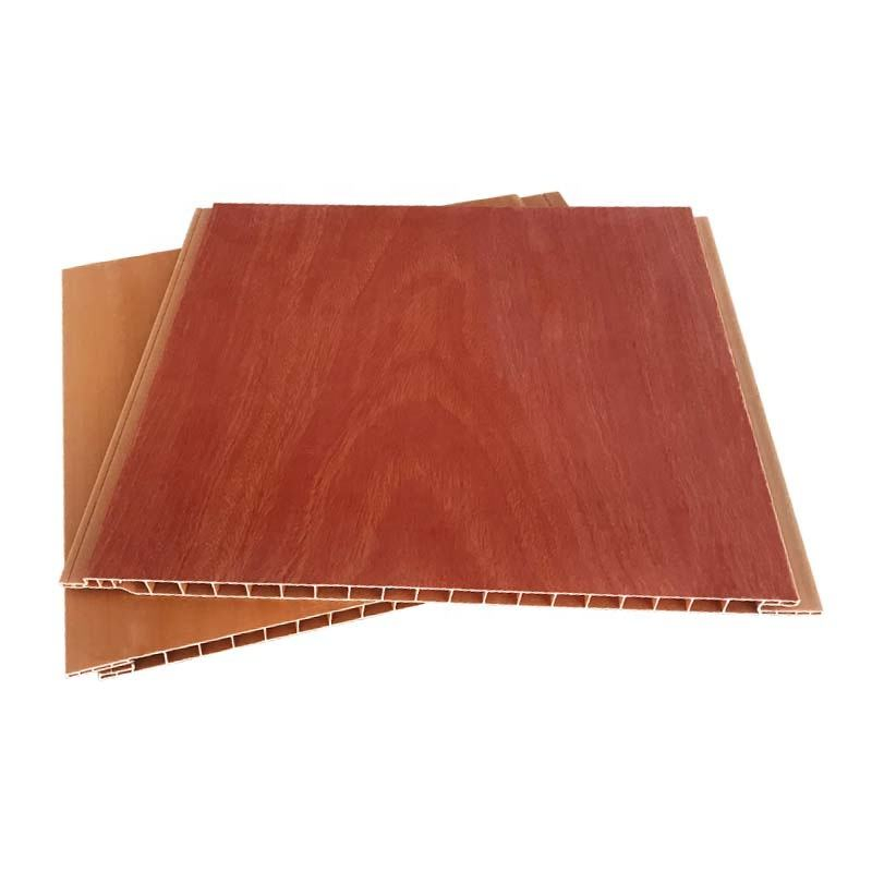 30cm 40cm 100cm Wood Grain Laminate PVC Wall Paneling Wooden Color PVC Wall Cladding Board
