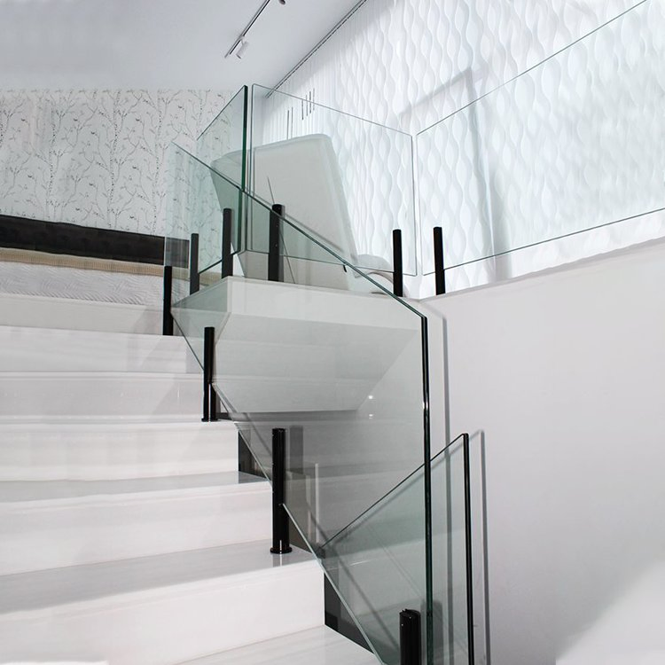 Wood Stainless Steel Glass Balustrade Baluster Handrail Staircase Balcony Railing
