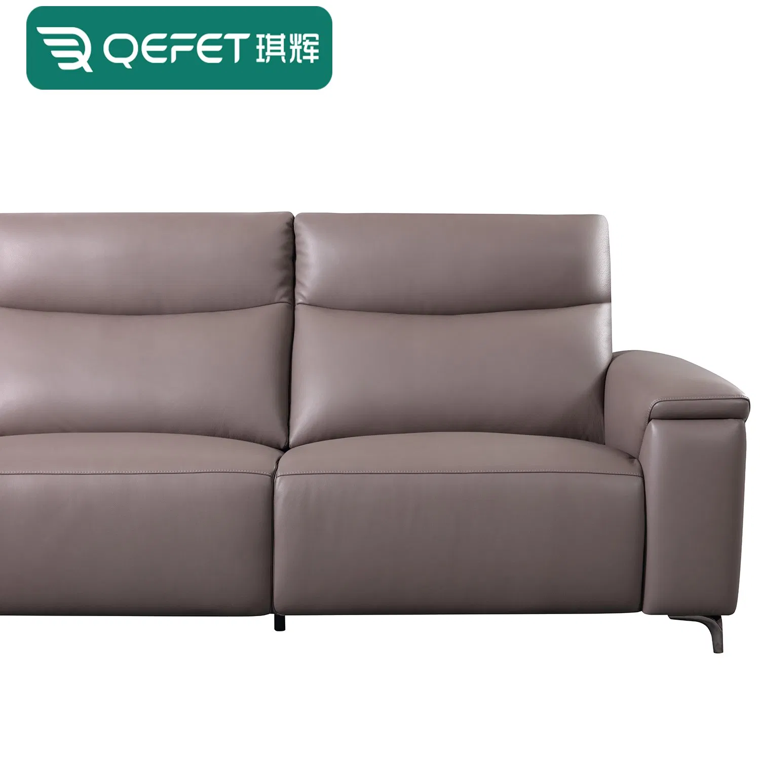 Stylish Foam Leather Living Room Sofa and Console Combo