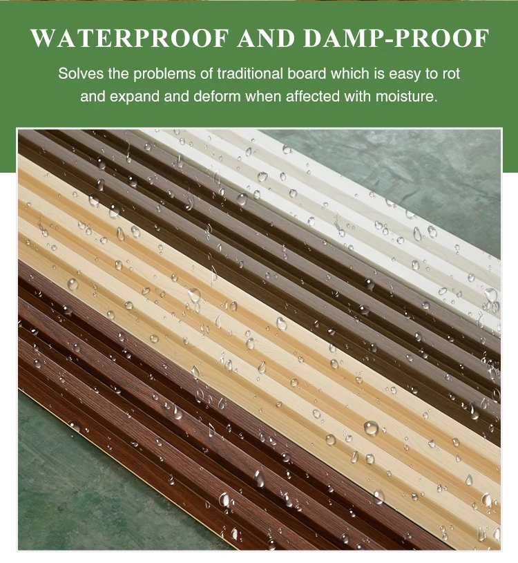 Luxury Wood Grain Moisture-Proof Wall Paneling for Interiors
