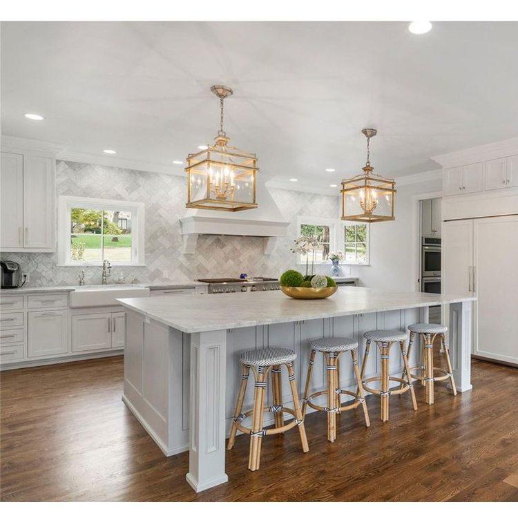 Hot Selling Plywood Wooden Kitchen Furniture Modern Designs Modular High Gloss Lacquer Kitchen Cabinet Whit Island