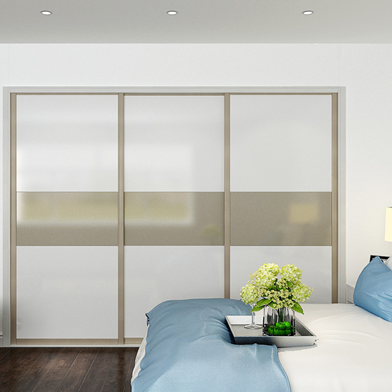 Glossy Lacquer 3 Doors Sliding Cherry Walk in Closet Armoire Custom Made Wardrobe with Drawers Solid Wood Modern Armoire