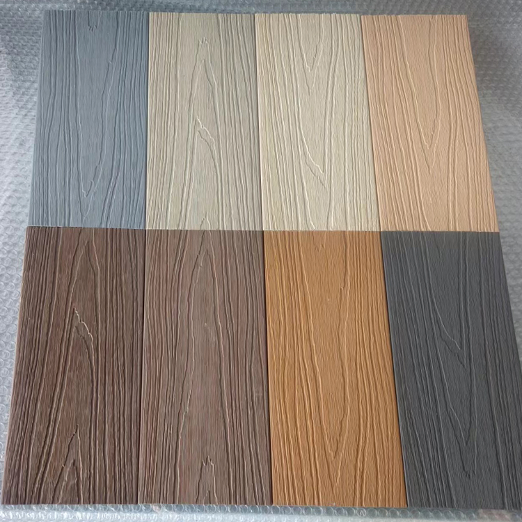 Waterproof Easy Installation 3D Embossed WPC Decking Solid Hardwood Flooring