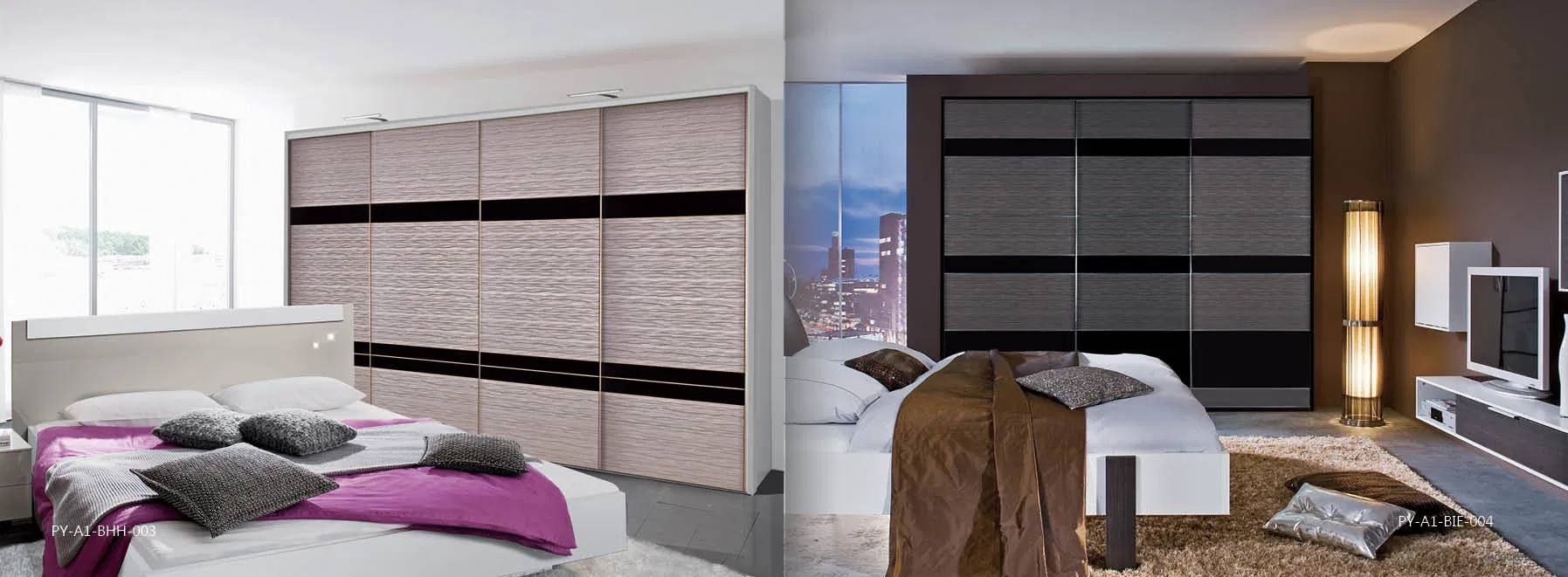 Glass Series Sliding Door (GL-A5-CHO-004) for Customized Wardrobe