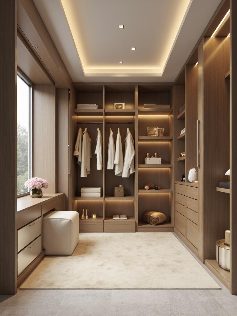Customized Wooden Furniture Modern Walk in Closet Systems Bedroom Closet Wardrobe