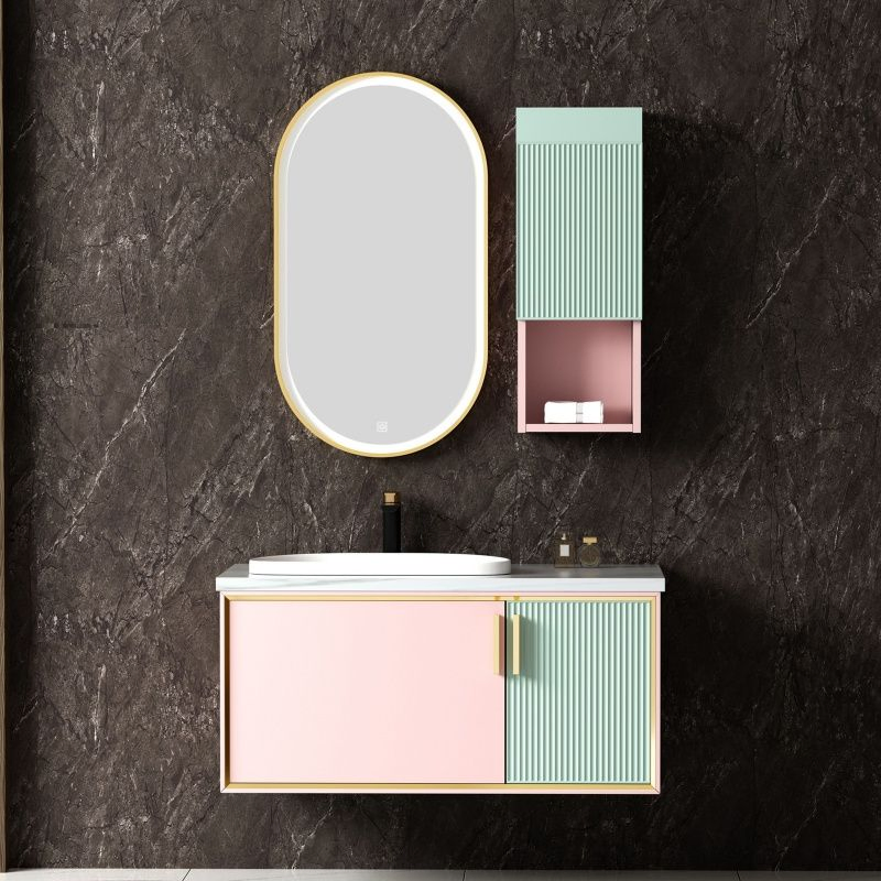Ss6007 Bathroom Vanity Unit with LED Lighted Smart Mirror and Ceramic Sink