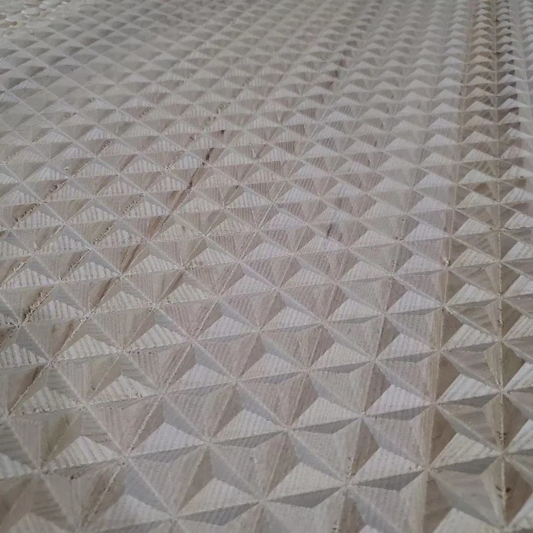 Little Diamond Grain 3D Wall Design Solid Wood Wavy Wall Paneling