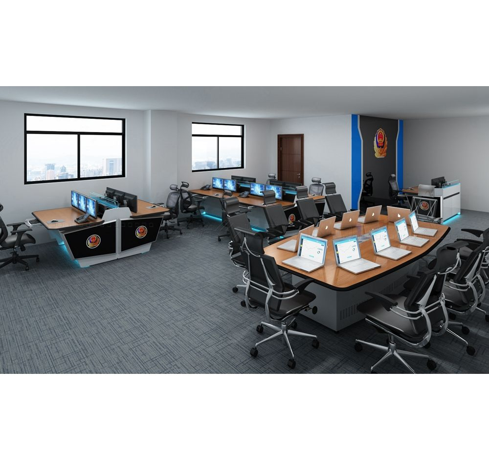 Multi-Position Air Traffic Control (ATC) Room Console Table Industrial Control Room Console Table