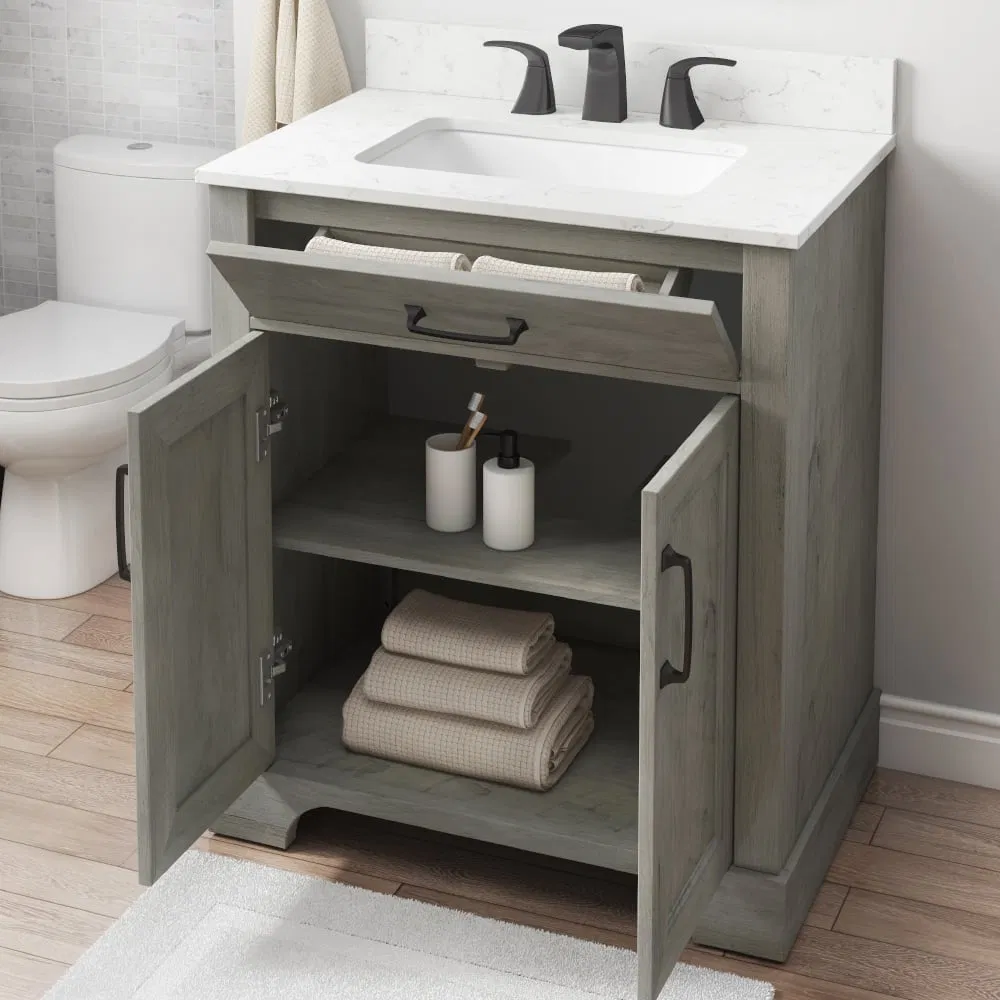 Modern Custom Bathroom Cabinet Bathroom Furniture Vanity Units with Mirror