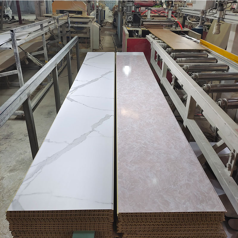 Hot Sale Flat Eco-Friendly Indoor Bamboo Wood Fiber WPC Marble Wall Paneling